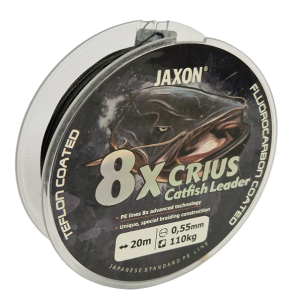 Köp Jaxon 8x CRIUS Catfish Leader 110kg 0,55mm - 20m på MiEKOfishing!