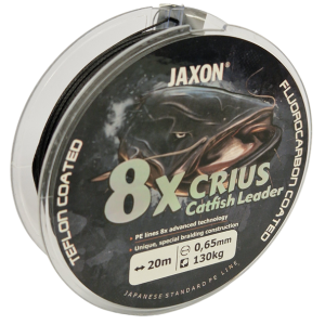 Köp Jaxon 8x CRIUS Catfish Leader 130kg 0,65mm - 20m på MiEKOfishing!
