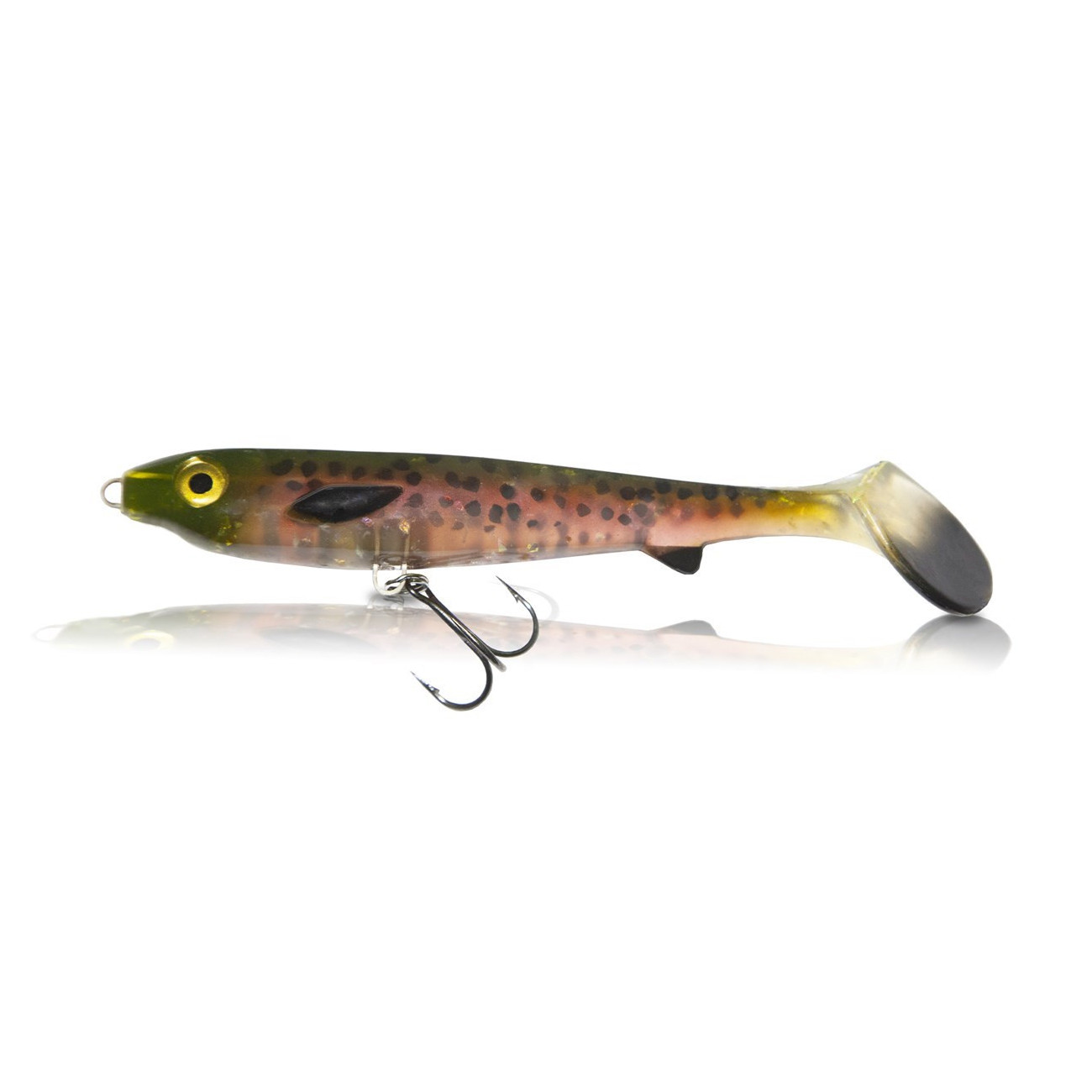 Köp Flatnose Shad Jr 12 cm RnR - Transparent Perch (3-pack) på MiEKO!