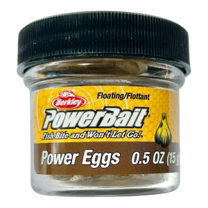 Köp PowerBait Power Eggs Garlic - Clear G/White på Miekofishing.se!