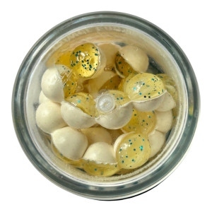 Köp PowerBait Power Eggs Garlic - Clear G/White på Miekofishing.se!