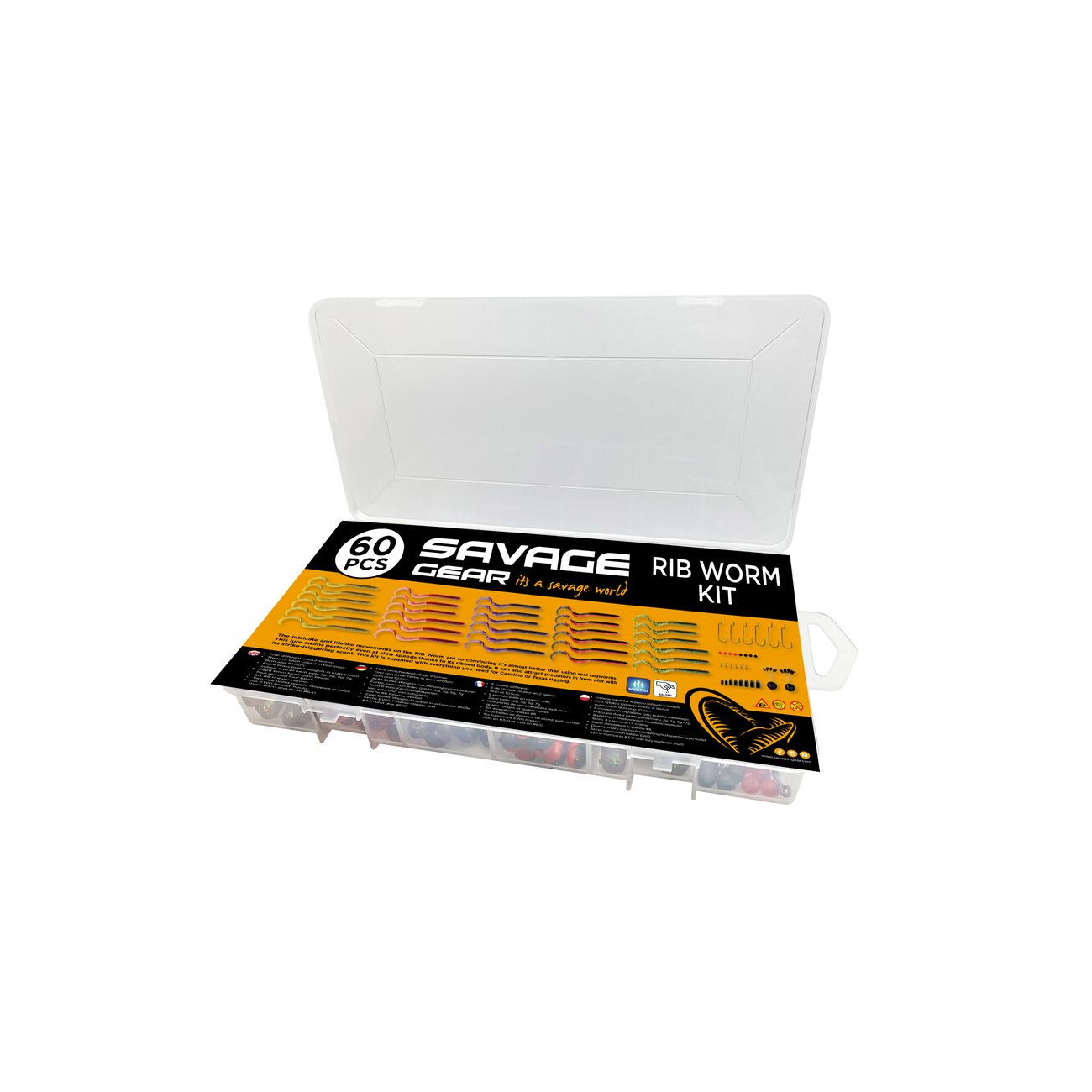 Köp Savage Gear Rib Worm Kit 9-10,5cm 60pcs på MiEKOfishing.se!