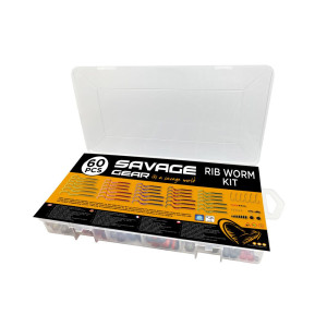 Köp Savage Gear Rib Worm Kit 9-10,5cm 60pcs på MiEKOfishing.se!