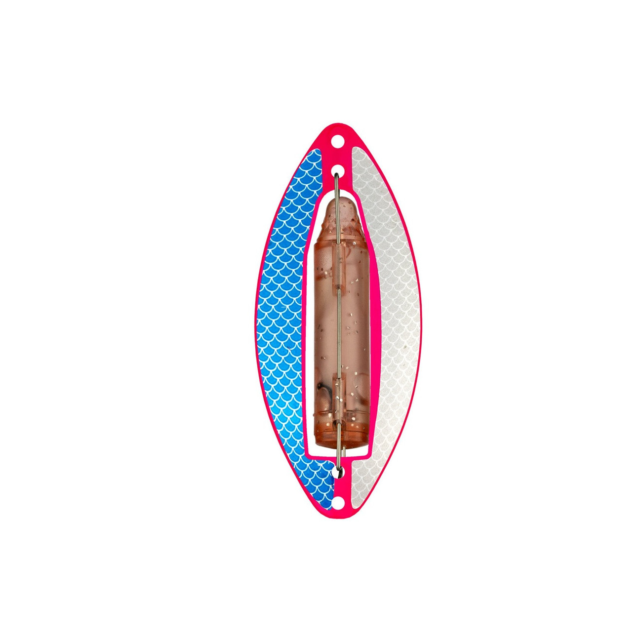 Köp Wiggler Muskus Blinkpirk 81mm - ROSA Blå/Silver på Miekofishing.se
