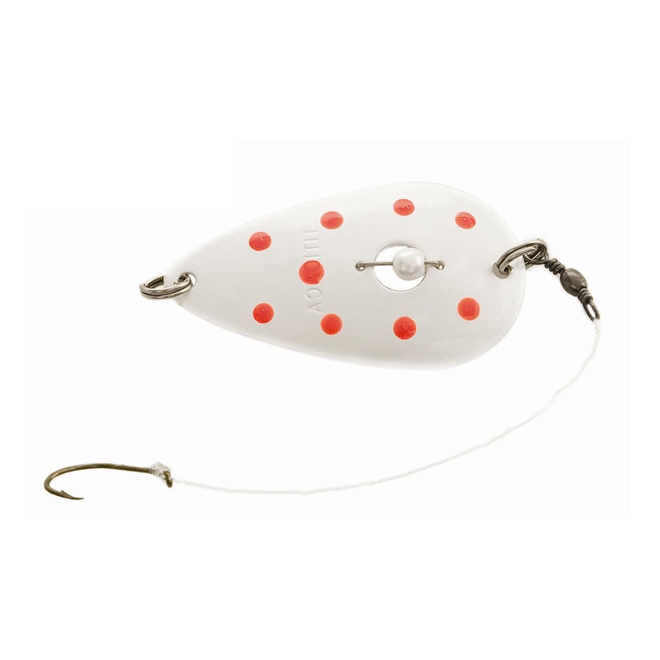 Titicaca rödingblänke 58 mm, Pärla/Silver