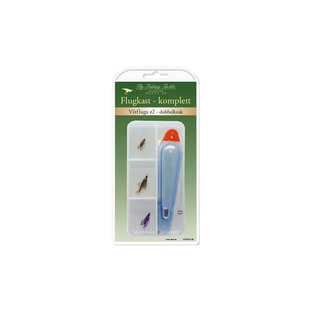 Köp Flugkast Komplett Våtfluga dubbelkrok 2, online på Miekofishing.se