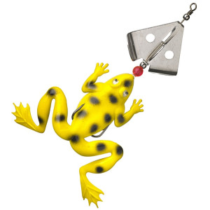 Köp Fladen Spinning Frog 13 cm - Hot Yellow, på Miekofishing.se!