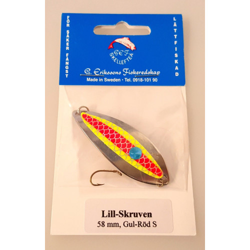 Köp 261-S LILL-SKRUVEN 58mm SILVER Gul/Röd på MiEKOfishing.se!