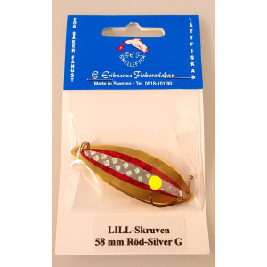 Köp 260-G LILL-SKRUVEN 58mm GULD Röd/Silver på MiEKOfishing.se!