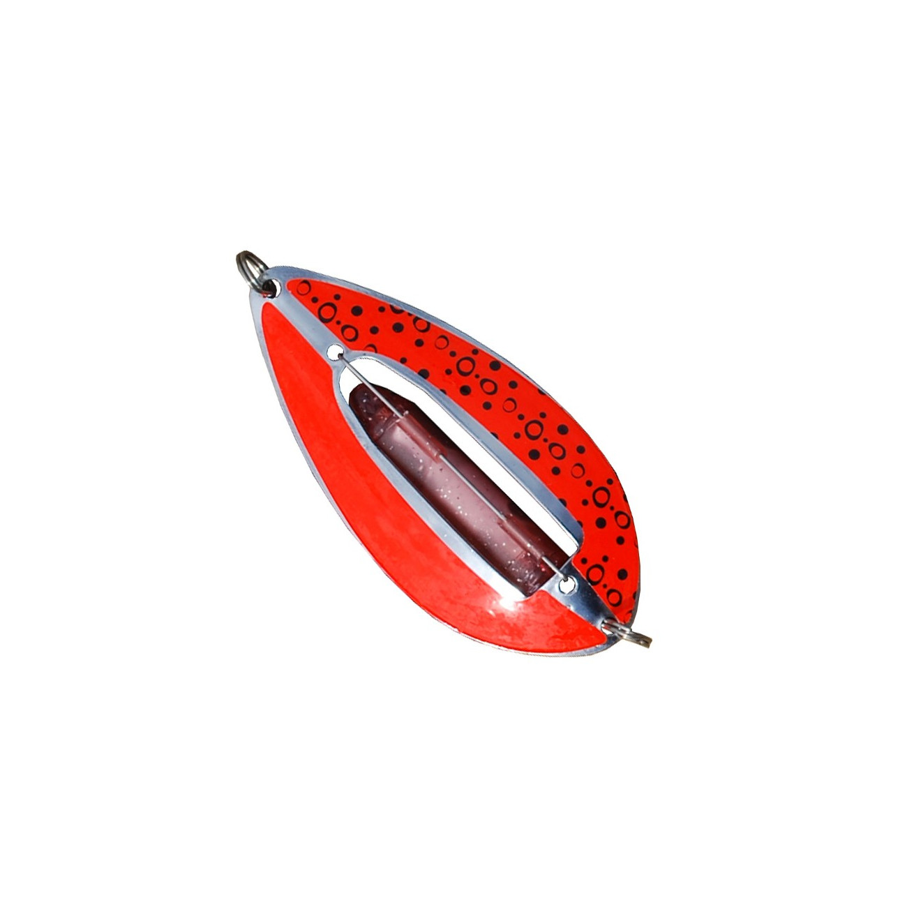 Köp Wiggler Muskus Blinkpirk 98mm - Silver/Röd på Miekofishing.se!