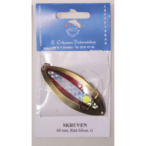 Köp 255-G SKRUVEN 68mm GULD Silver/Röd på MiEKOfishing.se!