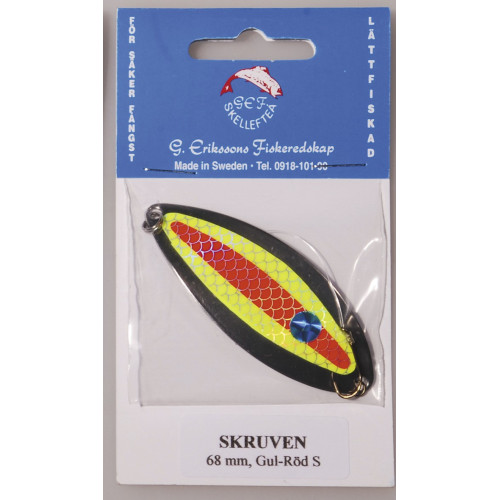 Köp 256-S SKRUVEN 68mm SILVER Gul/Röd på MiEKOfishing.se!