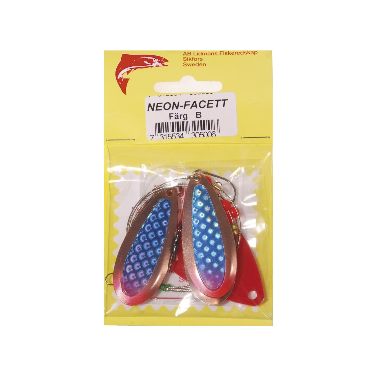 Köp Lidmans Långedrag Neon-Facett - Blå, online på Miekofishing.se!