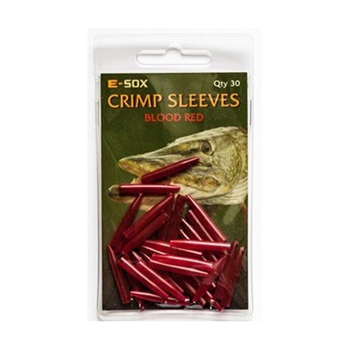 Köp E-Sox Crimp Sleeves - Blood Red, online på Miekofishing.se!