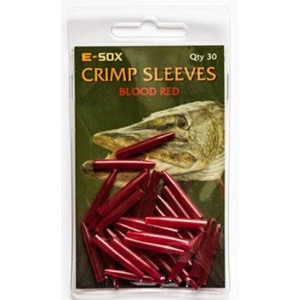 Köp E-Sox Crimp Sleeves - Blood Red, online på Miekofishing.se!